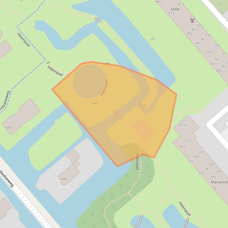 Kaart van postcodegebied 2804AC.