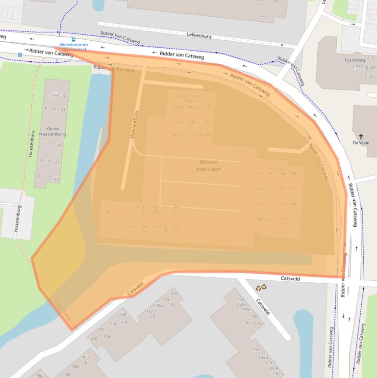 Kaart van postcodegebied 2804AD.