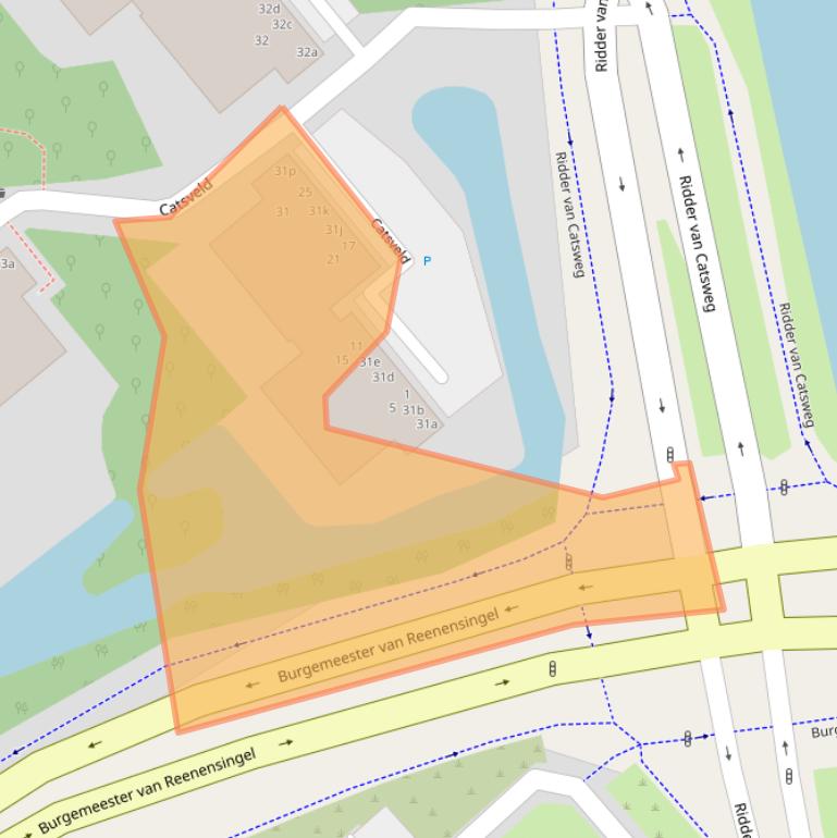 Kaart van postcodegebied 2804BA.