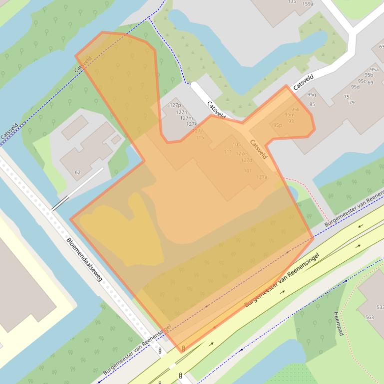 Kaart van postcodegebied 2804BD.