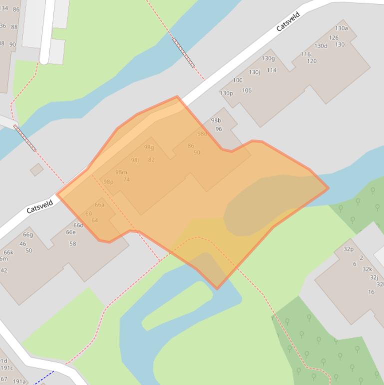 Kaart van postcodegebied 2804BK.