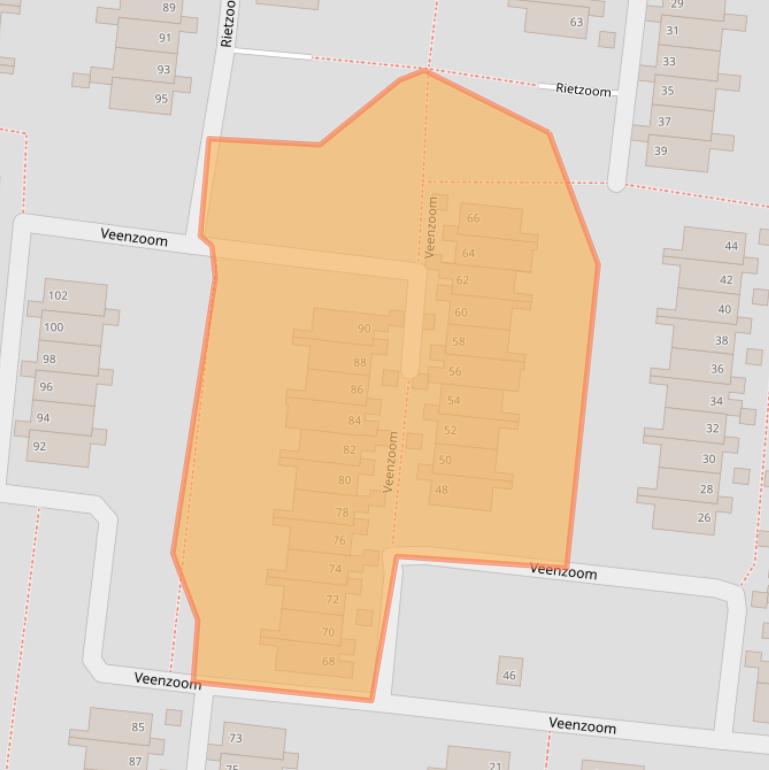 Kaart van postcodegebied 2804CJ.