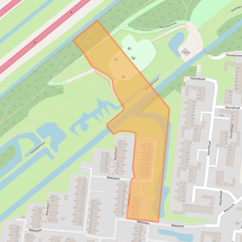 Kaart van postcodegebied 2804CS.