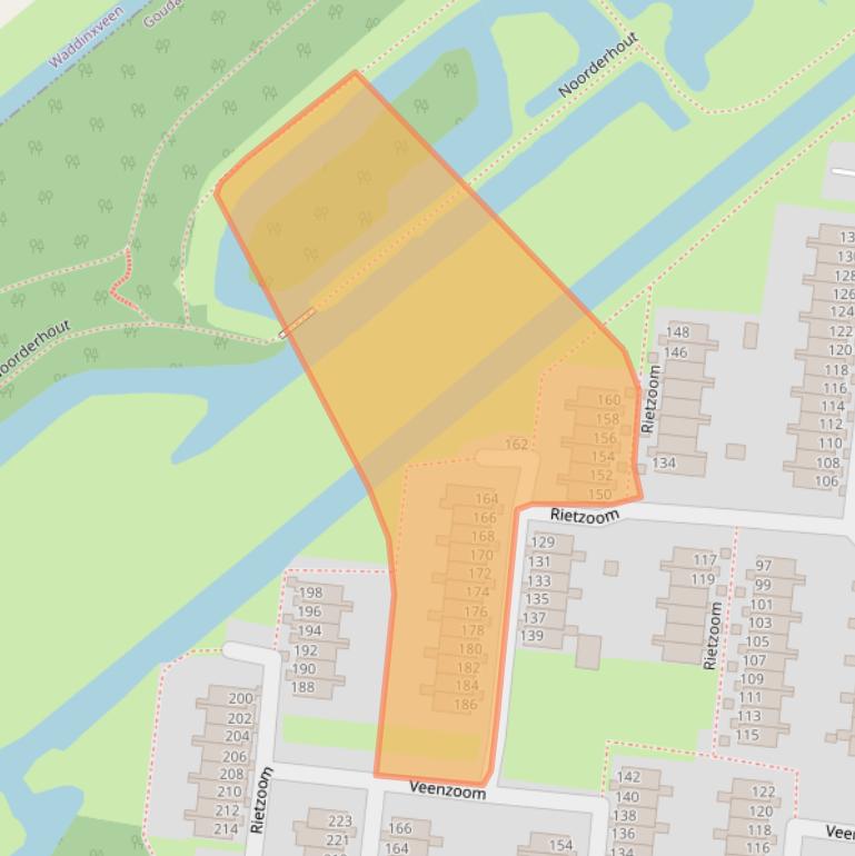 Kaart van postcodegebied 2804CX.