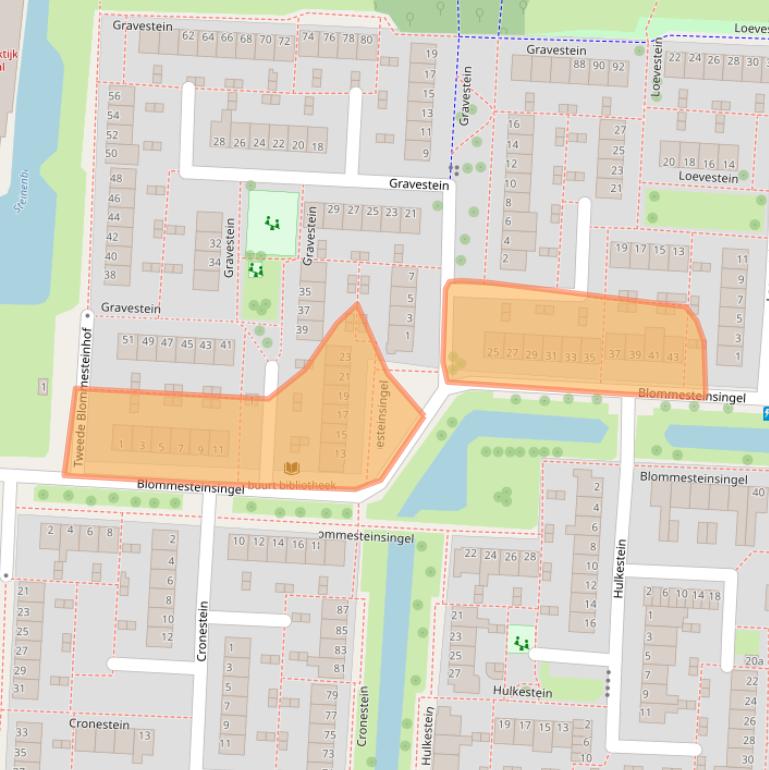 Kaart van postcodegebied 2804EA.