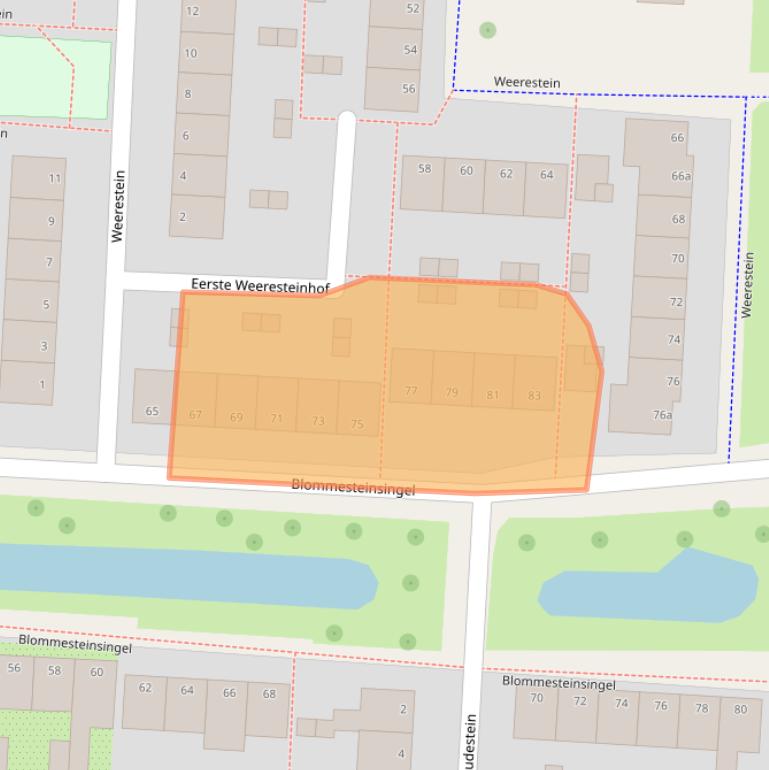 Kaart van postcodegebied 2804EC.