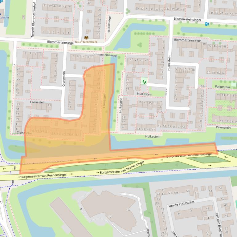 Kaart van postcodegebied 2804EL.