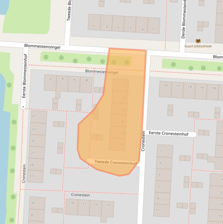 Kaart van postcodegebied 2804EM.