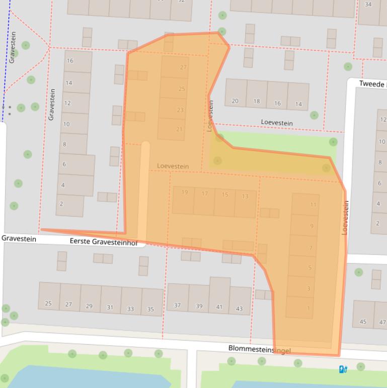 Kaart van postcodegebied 2804ET.