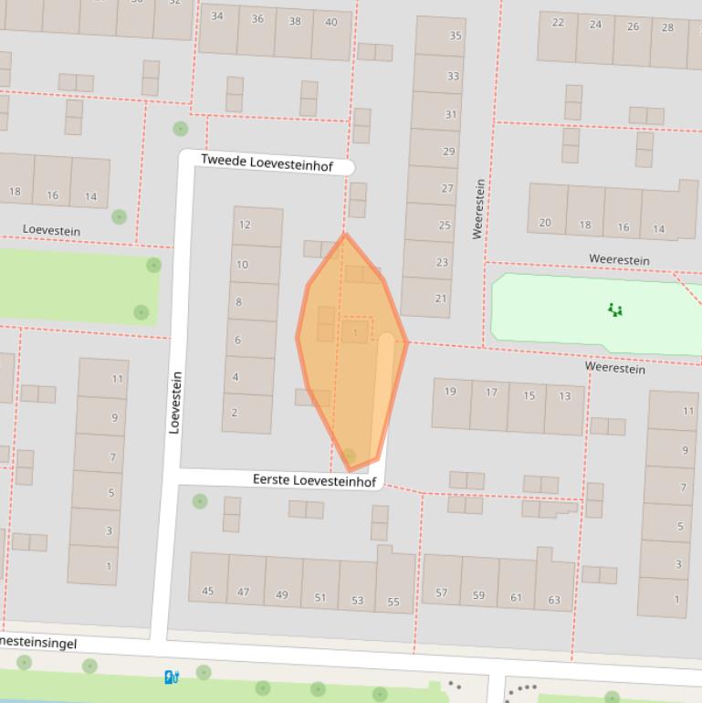 Kaart van postcodegebied 2804EW.