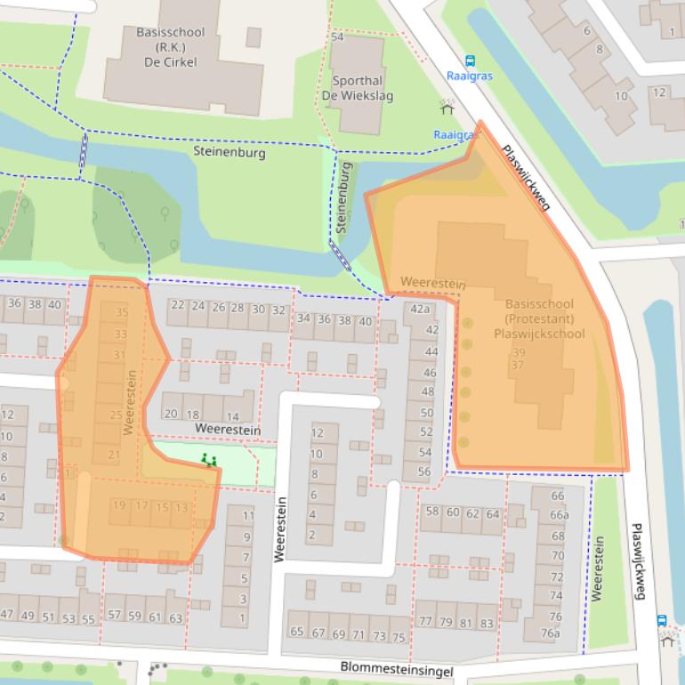 Kaart van postcodegebied 2804GG.