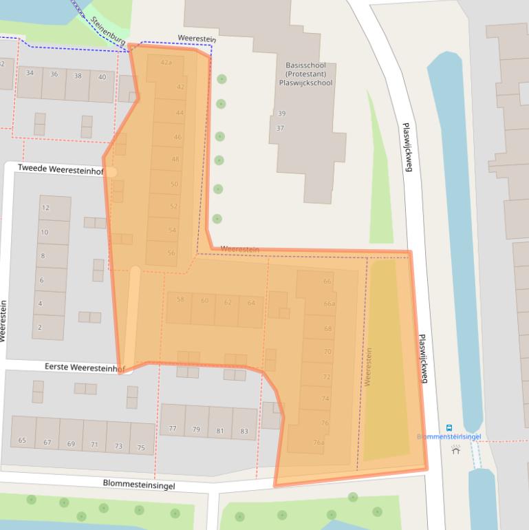 Kaart van postcodegebied 2804GJ.