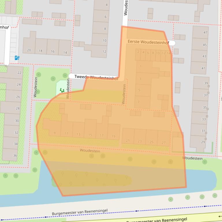 Kaart van postcodegebied 2804GK.