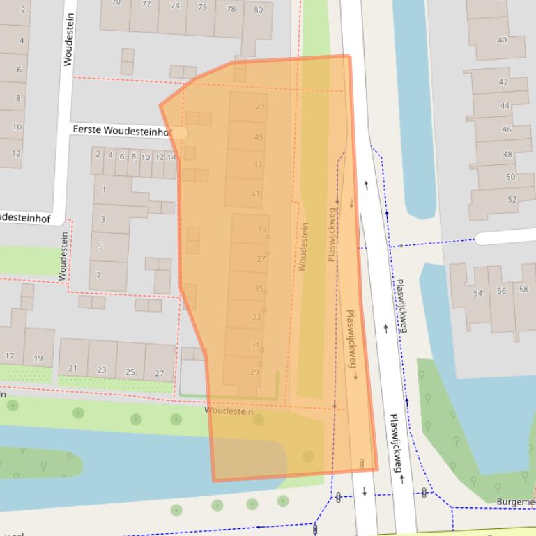 Kaart van postcodegebied 2804GL.