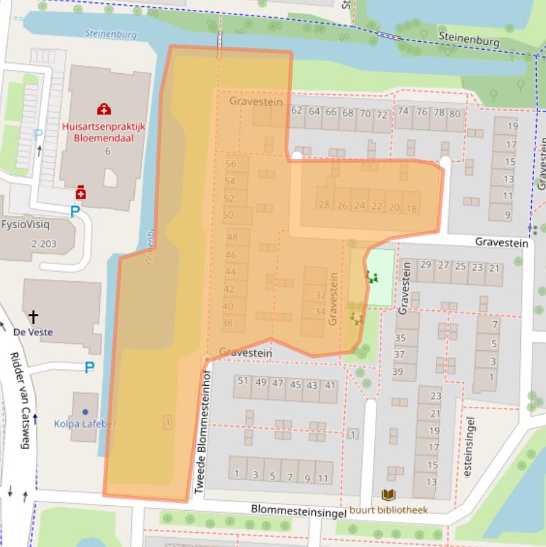 Kaart van postcodegebied 2804GV.