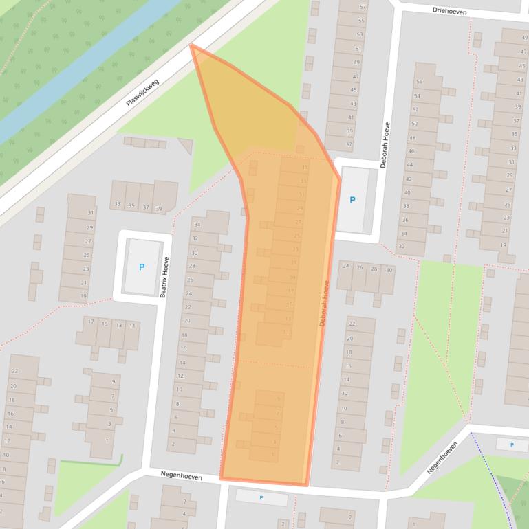 Kaart van postcodegebied 2804HH.