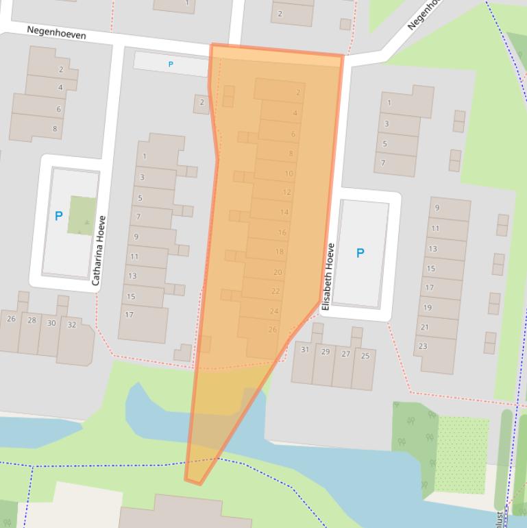 Kaart van postcodegebied 2804HN.