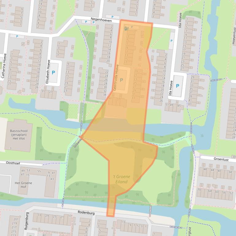 Kaart van postcodegebied 2804HS.