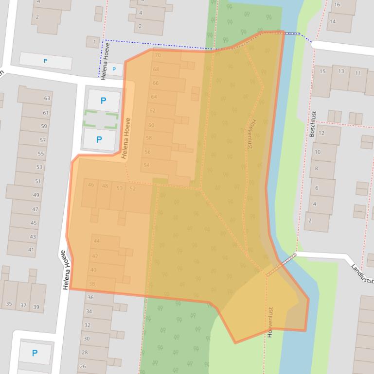 Kaart van postcodegebied 2804HZ.