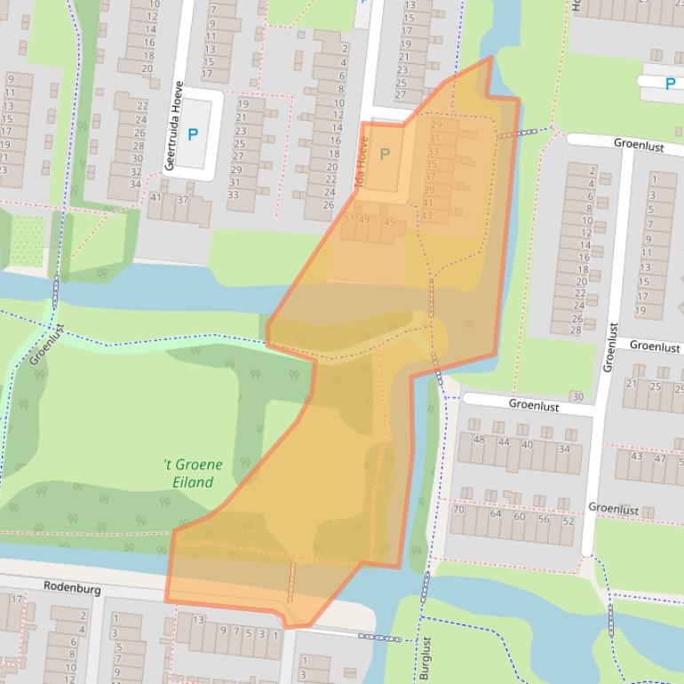 Kaart van postcodegebied 2804JB.