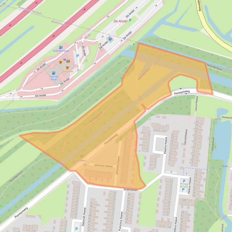 Kaart van postcodegebied 2804JD.