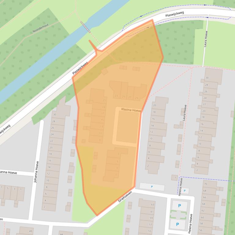 Kaart van postcodegebied 2804JE.