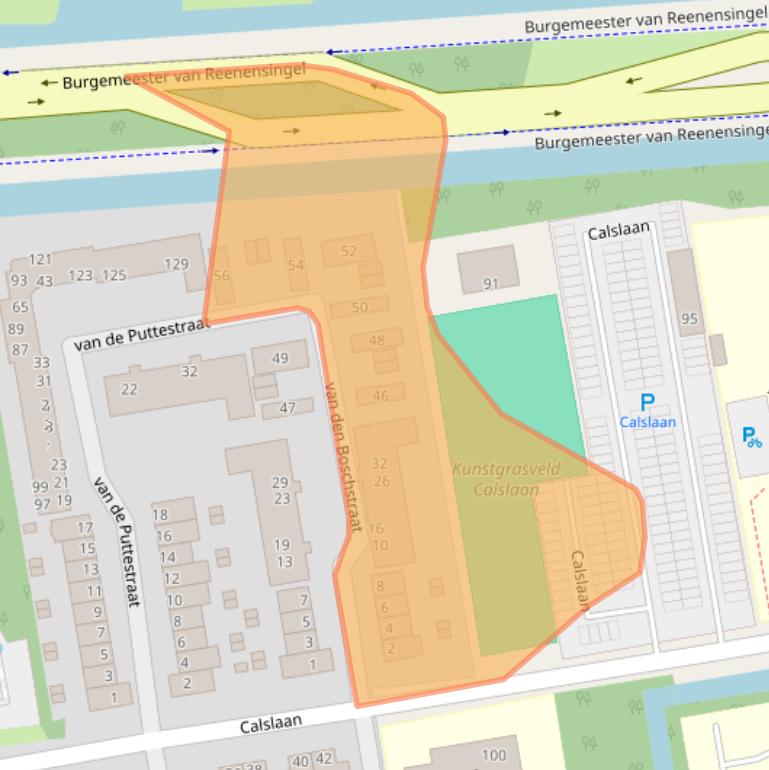 Kaart van postcodegebied 2804JM.