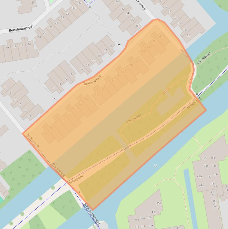 Kaart van postcodegebied 2804JW.