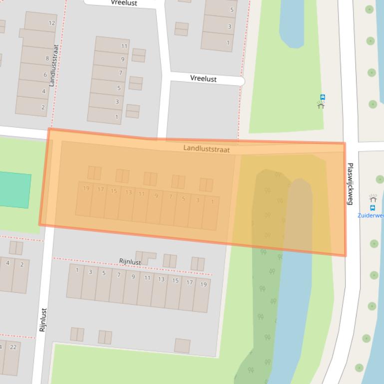 Kaart van postcodegebied 2804KK.