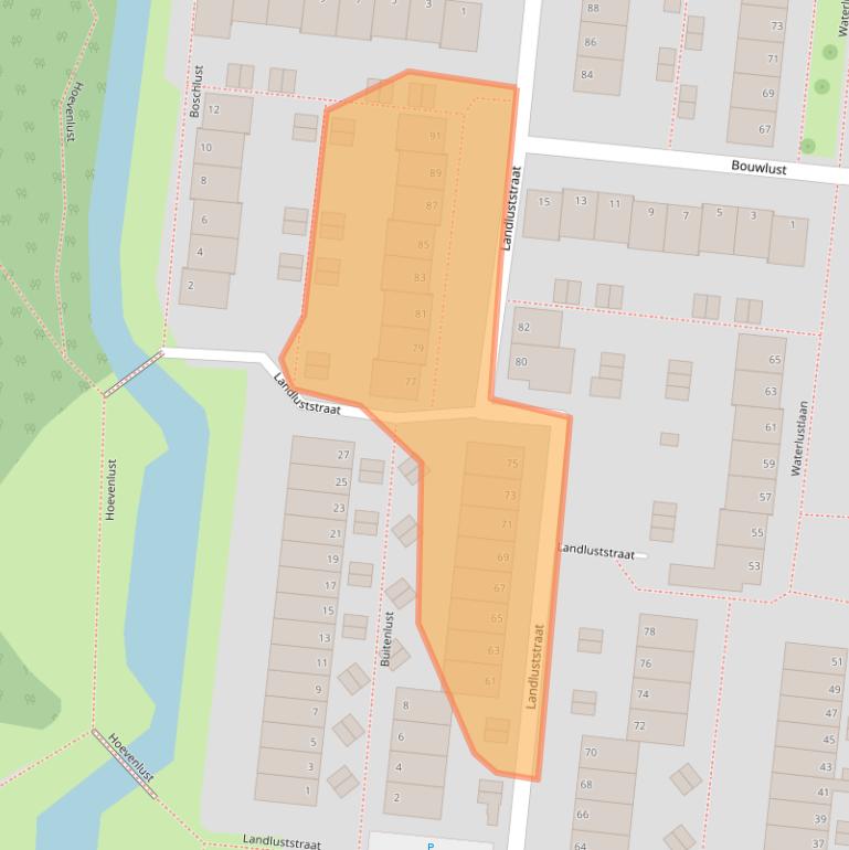 Kaart van postcodegebied 2804KM.