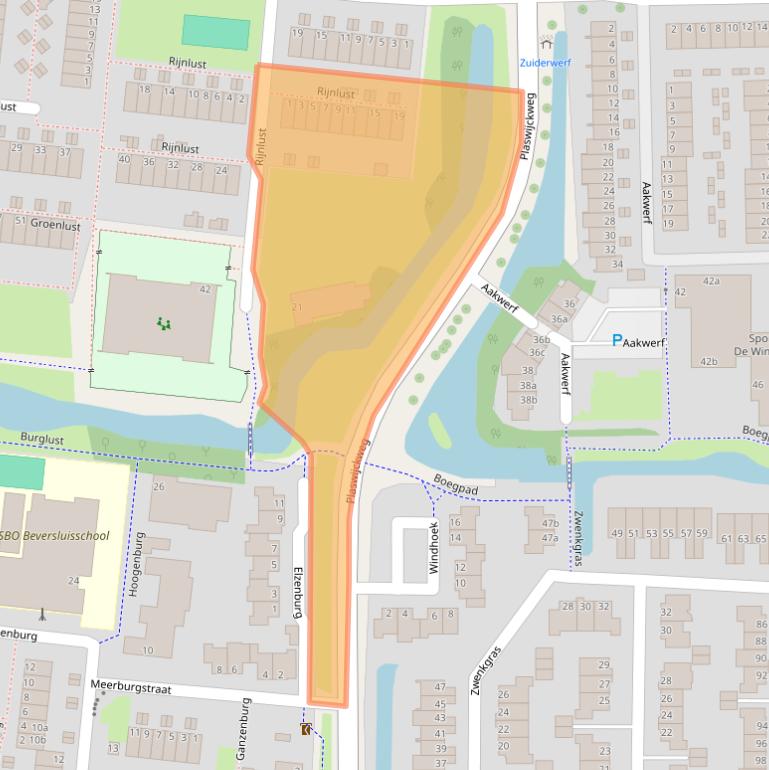 Kaart van postcodegebied 2804LB.