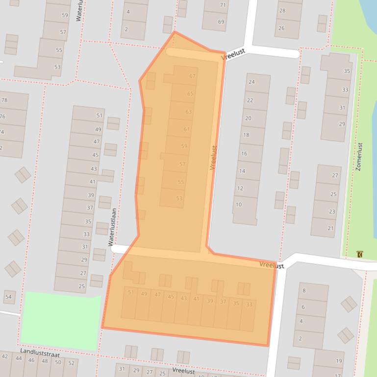 Kaart van postcodegebied 2804LE.