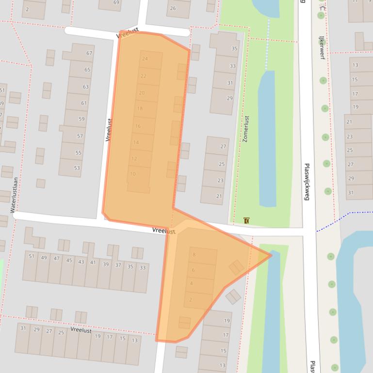 Kaart van postcodegebied 2804LH.