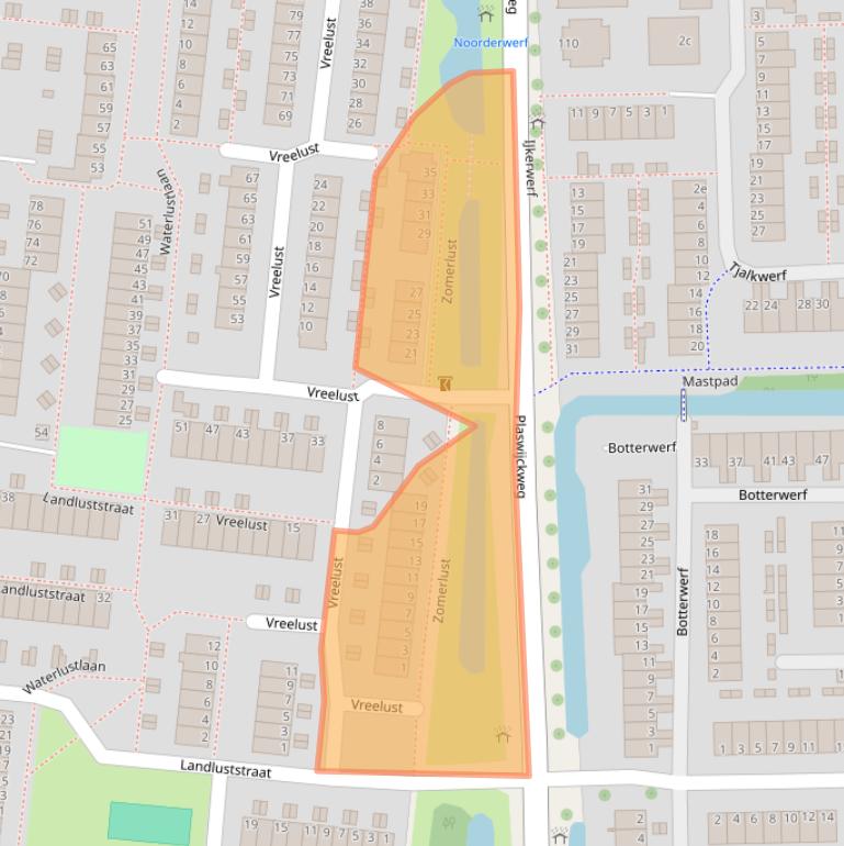 Kaart van postcodegebied 2804LK.