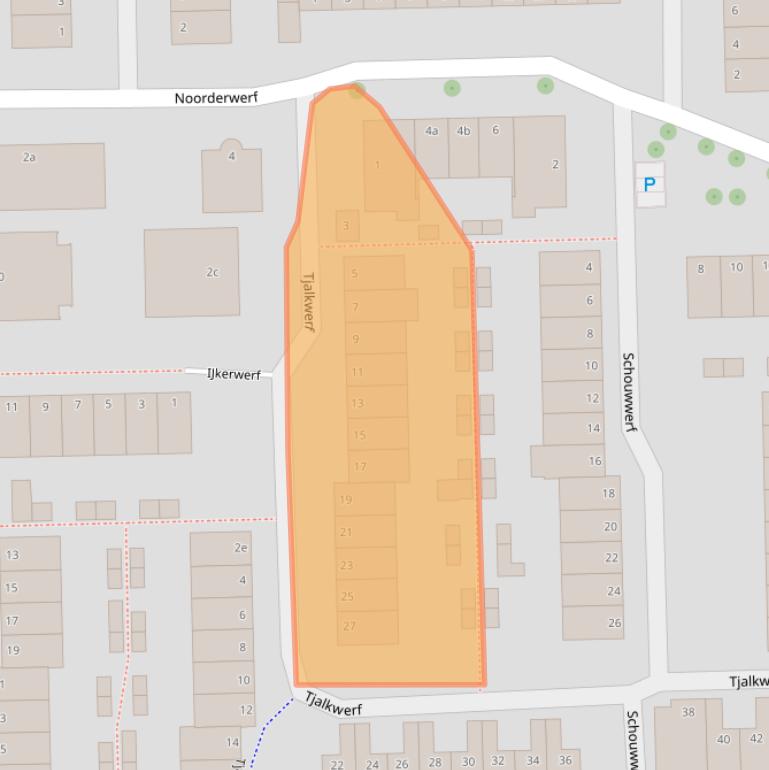 Kaart van postcodegebied 2804LV.