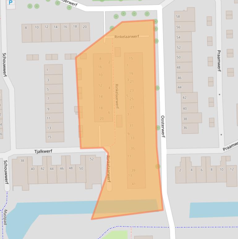 Kaart van postcodegebied 2804LX.