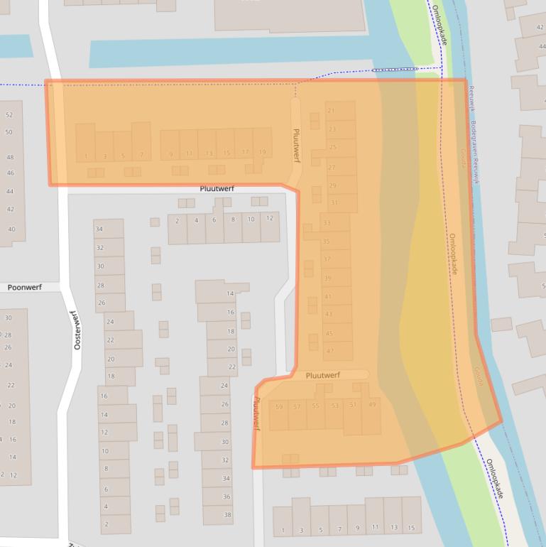 Kaart van postcodegebied 2804MC.