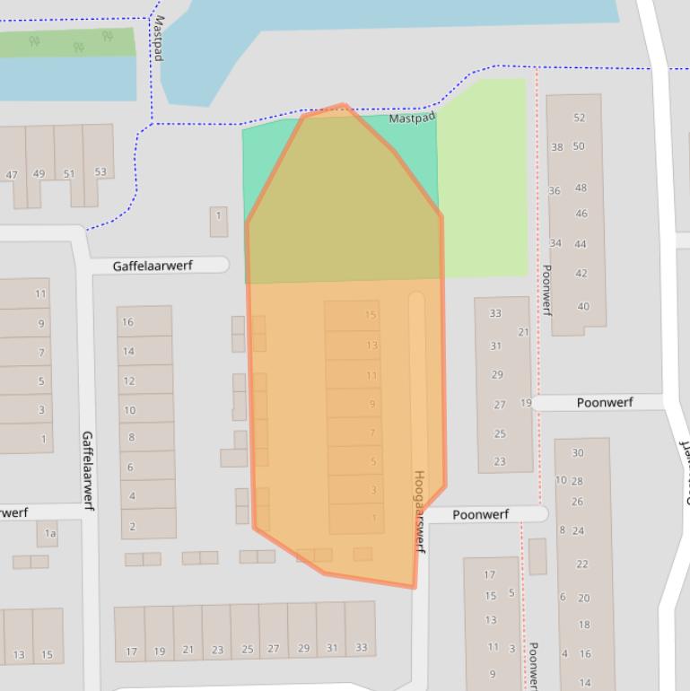 Kaart van postcodegebied 2804MG.