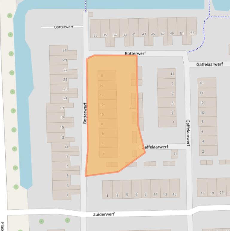 Kaart van postcodegebied 2804MK.