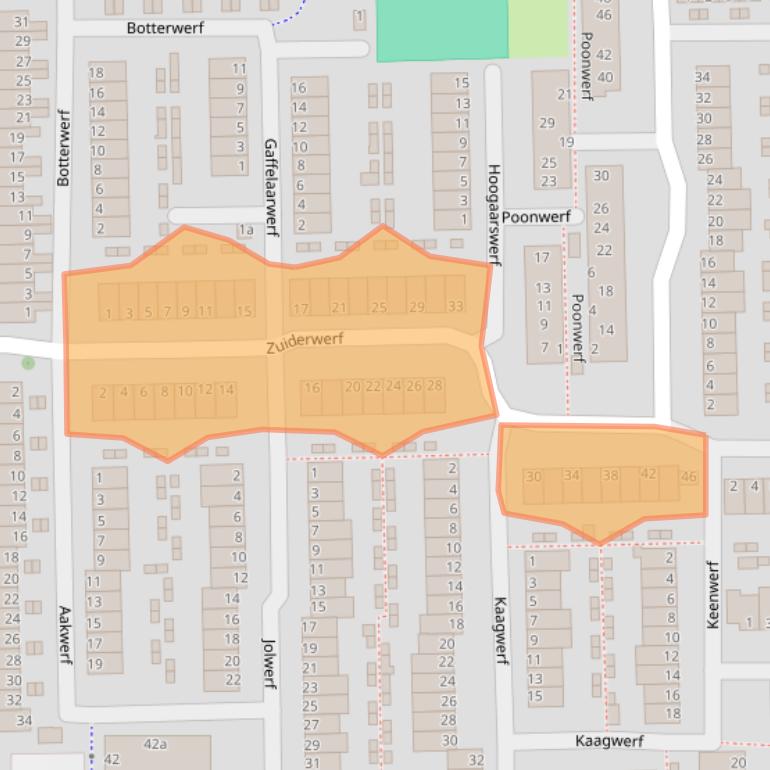 Kaart van postcodegebied 2804ML.