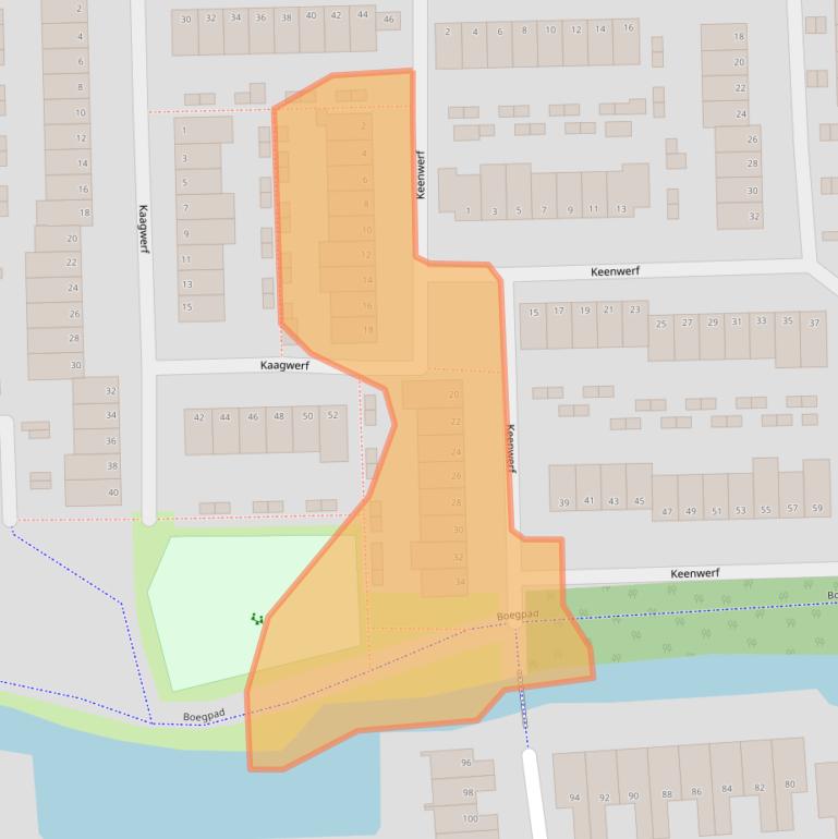 Kaart van postcodegebied 2804MS.