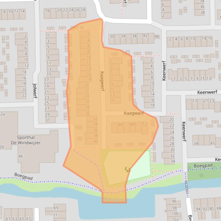 Kaart van postcodegebied 2804MT.