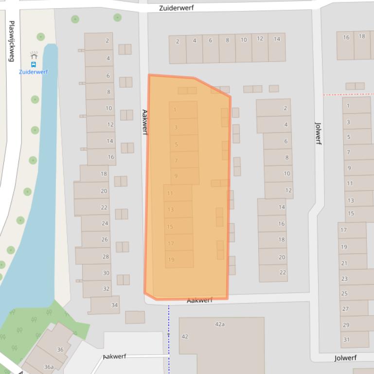 Kaart van postcodegebied 2804MZ.