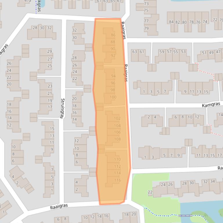 Kaart van postcodegebied 2804NE.