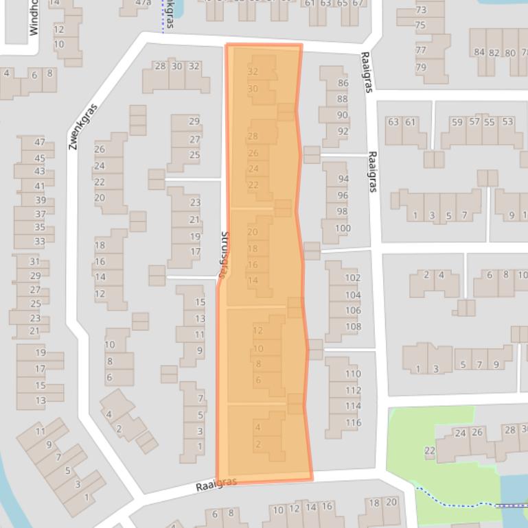Kaart van postcodegebied 2804NN.