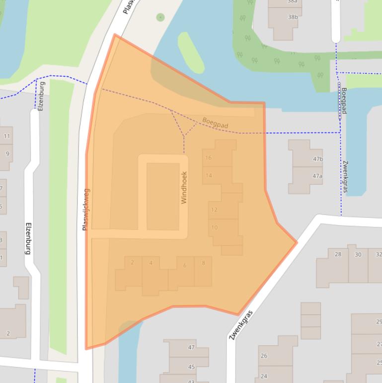 Kaart van postcodegebied 2804NX.