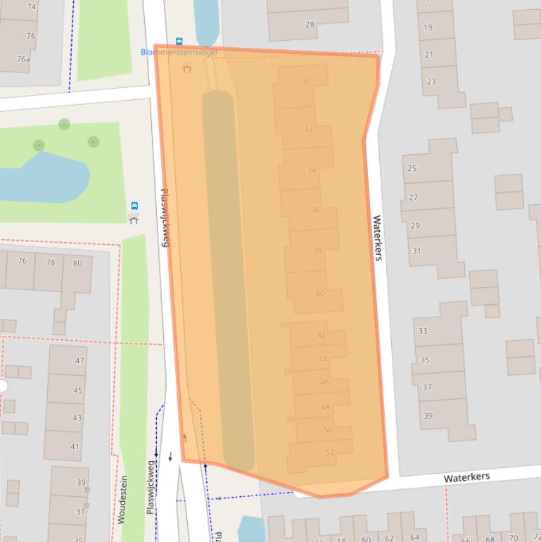 Kaart van postcodegebied 2804PK.