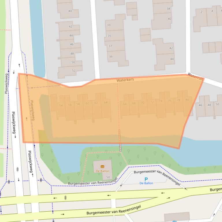 Kaart van postcodegebied 2804PL.