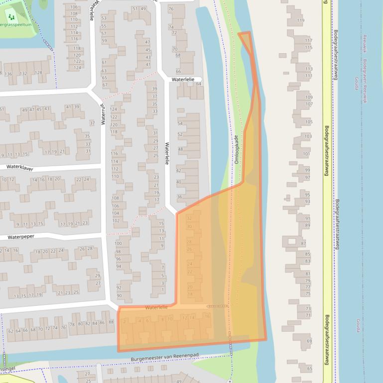 Kaart van postcodegebied 2804PV.