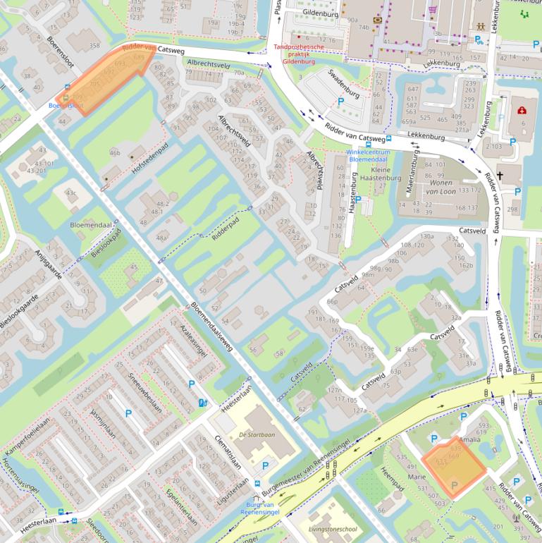 Kaart van postcodegebied 2804RR.